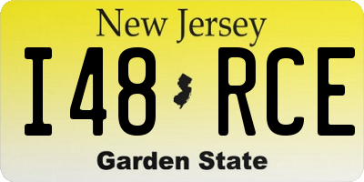 NJ license plate I48RCE
