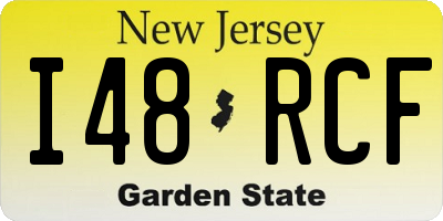NJ license plate I48RCF