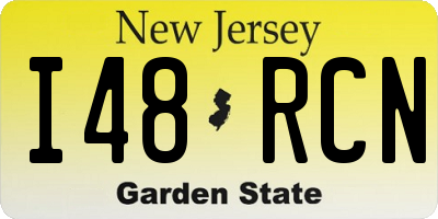 NJ license plate I48RCN