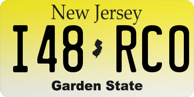 NJ license plate I48RCO