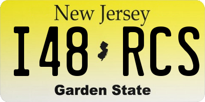 NJ license plate I48RCS