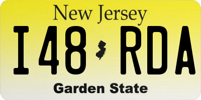 NJ license plate I48RDA