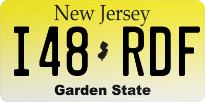 NJ license plate I48RDF