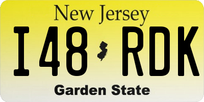 NJ license plate I48RDK