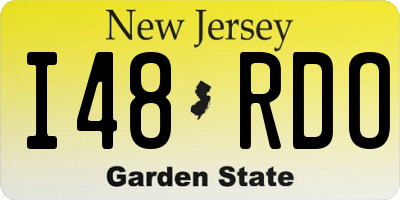 NJ license plate I48RDO