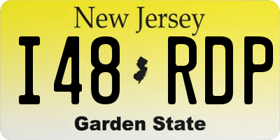 NJ license plate I48RDP