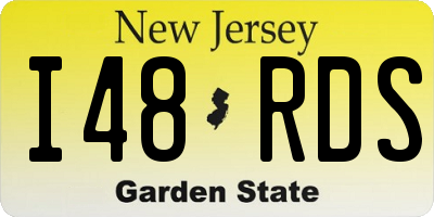 NJ license plate I48RDS