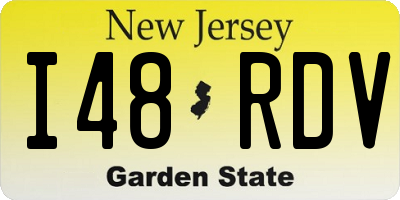 NJ license plate I48RDV