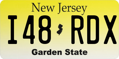 NJ license plate I48RDX