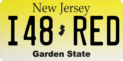 NJ license plate I48RED