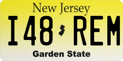 NJ license plate I48REM