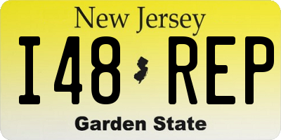 NJ license plate I48REP