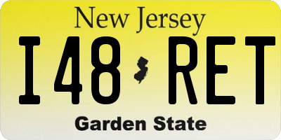 NJ license plate I48RET
