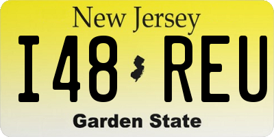 NJ license plate I48REU