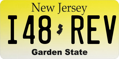 NJ license plate I48REV