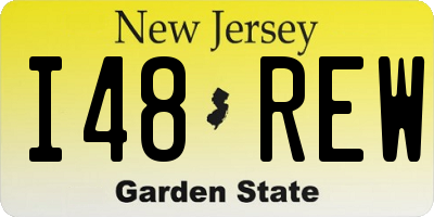 NJ license plate I48REW