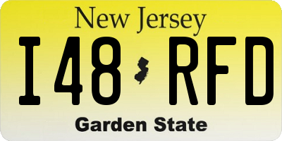 NJ license plate I48RFD