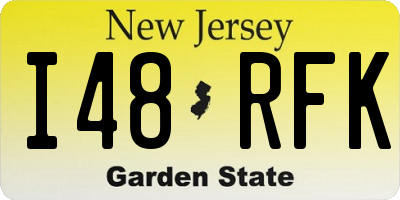 NJ license plate I48RFK