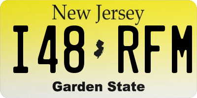 NJ license plate I48RFM