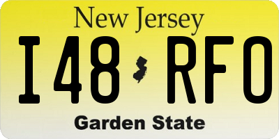 NJ license plate I48RFO