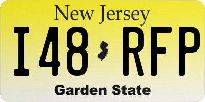 NJ license plate I48RFP