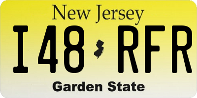 NJ license plate I48RFR