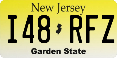 NJ license plate I48RFZ