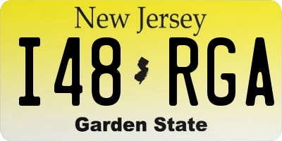 NJ license plate I48RGA