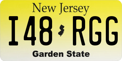 NJ license plate I48RGG