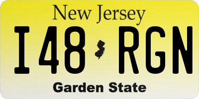 NJ license plate I48RGN