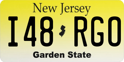 NJ license plate I48RGO