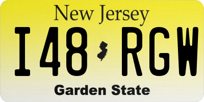 NJ license plate I48RGW