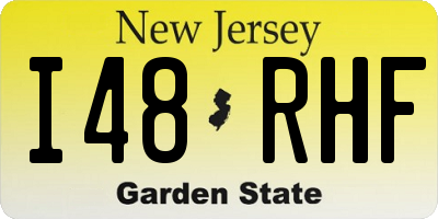 NJ license plate I48RHF