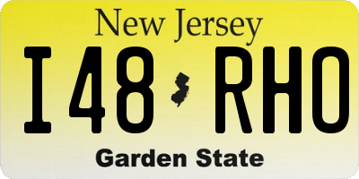 NJ license plate I48RHO