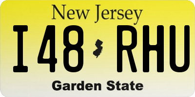 NJ license plate I48RHU