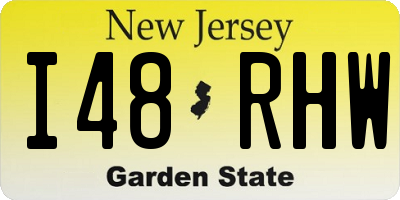 NJ license plate I48RHW