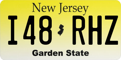 NJ license plate I48RHZ