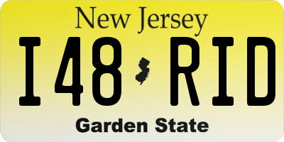 NJ license plate I48RID