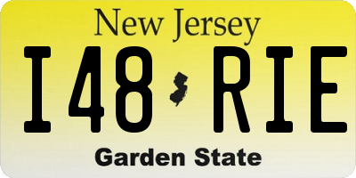 NJ license plate I48RIE