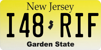 NJ license plate I48RIF