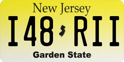NJ license plate I48RII
