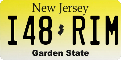 NJ license plate I48RIM