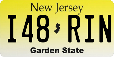 NJ license plate I48RIN