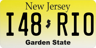 NJ license plate I48RIO