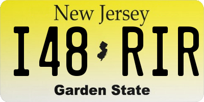 NJ license plate I48RIR