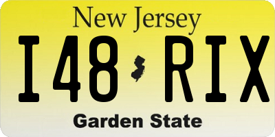 NJ license plate I48RIX