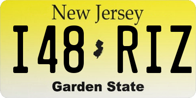 NJ license plate I48RIZ