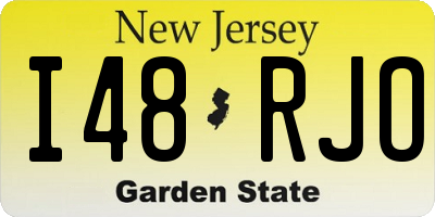NJ license plate I48RJO