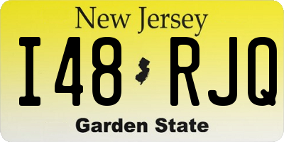 NJ license plate I48RJQ