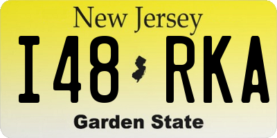 NJ license plate I48RKA